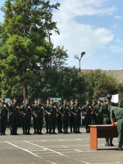 Приведение к военной присяге военнослужащих молодого пополнения ПогО СГБ РА