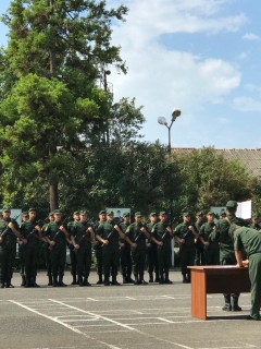 Приведение к военной присяге военнослужащих молодого пополнения ПогО СГБ РА
